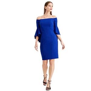 Calvin Klein off shoulder dress with sleeves